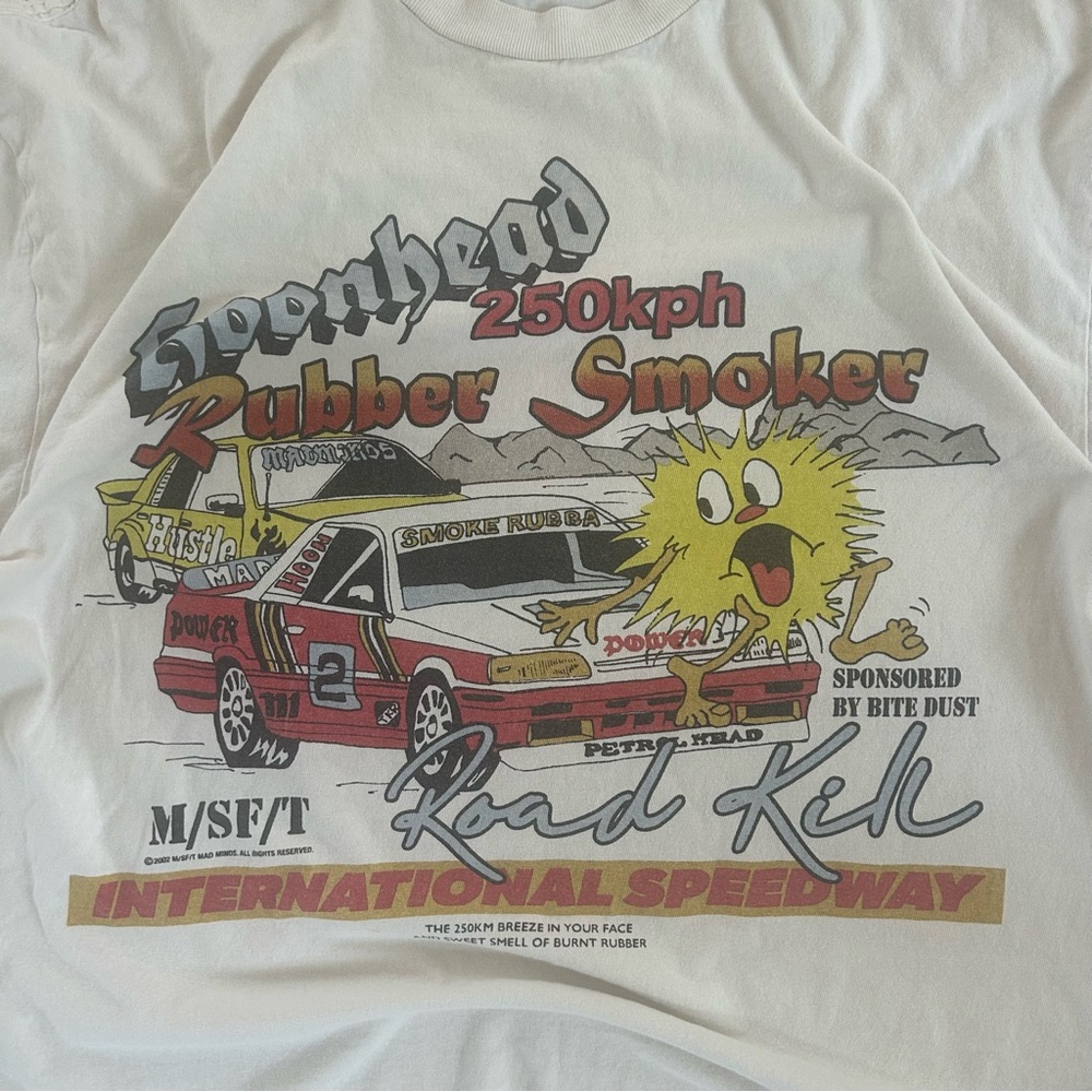 Vintage Racing Graphic Tee - Cream - Picture 3 of 4